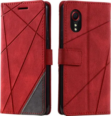 Produktbild von Mobigear Rhombus  Samsung Galaxy Xcover 7 Hülle Klapphülle Geldbörse - Rot