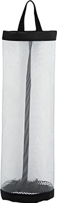 Produktbild von Aufbewahrungstasche für Müllsäcke, hohles Netzgewebe, durchsichtig, leicht, zum Aufhängen an der Wand, für Wohnheime, Plastiktütenhalter, Einkaufstüten-Organizer, Müllbeutelspender