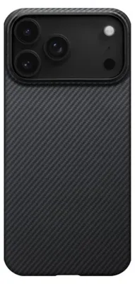 Image de Pitaka Ultra Slim Coque iPhone 17 Pro Max – Compatible avec MagSafe – Fabriqué en fibre d'Aramide – Bouton de contrôle de la caméra résistant aux rayures - Noir