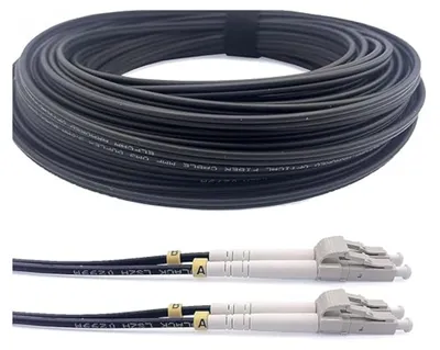 Produktbild von Elfcam - 300 m Glasfaserkabel OS2 LC/UPC zu LC/UPC, Duplex Singlemode 9/125 µm, Stahlarmiert, Innen/Außen, G657A2, LSZH, 10G-kompatibel