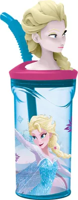 Produktbild von Stor 51066 - Disney Frozen / Die Eiskönigin, 3D Trinkbecher 360ml blau