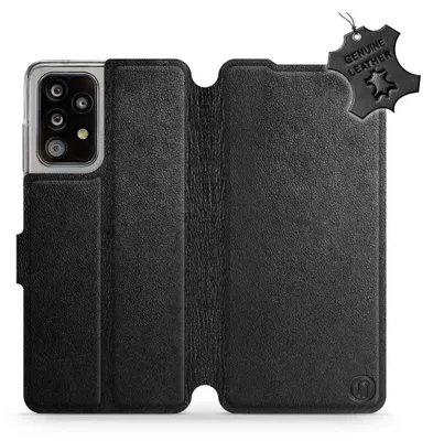 Produktbild von Echtleder Handyhülle für Galaxy A52, Mobiwear Leather, Schwarz