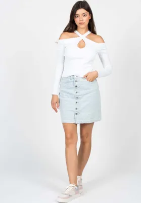 Zdjęcie produktu dla Guess Spódnica Jeansowa - W2PD0G D4S33 - Niebieski- Rozmiar: 26(EU)