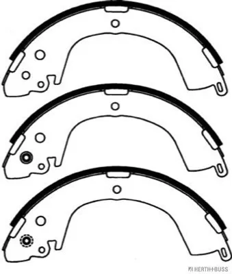 Produktbild von HERTH+BUSS JAKOPARTS Bremsbackensatz Trommelbremse Hinten für MITSUBISHI L 200 (K7T, K6T) J3505034