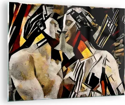 Produktbild von Bilder auf glas - Skulptur modern - 70x50cm - Glasbilder - Wandbilder - Kunstdruck - zum Aufhängen bereit - Wanddekoration aus Glas - Glas Bilder - Wandbild auf Glas - Einteilig - GAA70x50-3494