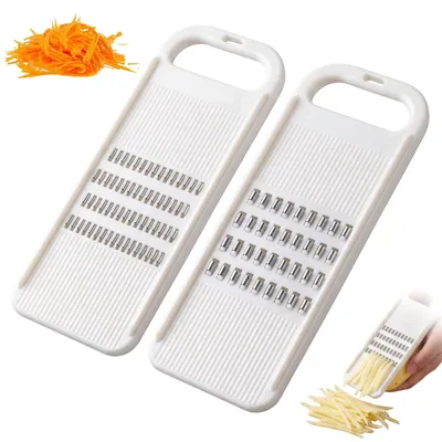 Gemüseraspel-Set, 2-teilig, 3 mm & 5 mm, weiß