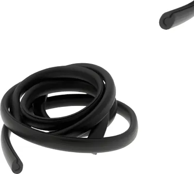 Produktbild von RMS Gummi Beinschild schwarz 1650 mm kompatibel mit Vespa PX80-200