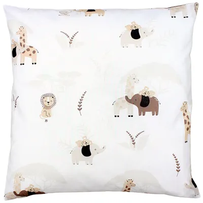 Produktbild von TupTam Kinder Kissenbezug Kissenhülle Dekorativ Gemustert, Farbe: Savanne Beige / Dunkelbeige, Größe: 60 x 60 cm