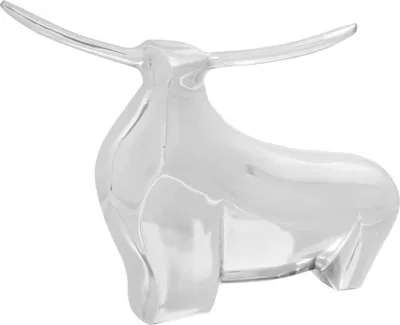 Produktbild von Stierskulptur Silber 37 x 44 x 17 cm Aluminium