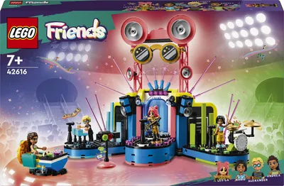 Produktbild von LEGO Friends Talentshow in Heartlake City Set, Musik-Spielzeug für Kinder mit 4 Figuren inkl. Andrea, Bühne und Instrumente, Musik-Geschenk für Mädchen und Jungen ab 7 Jahren 42616