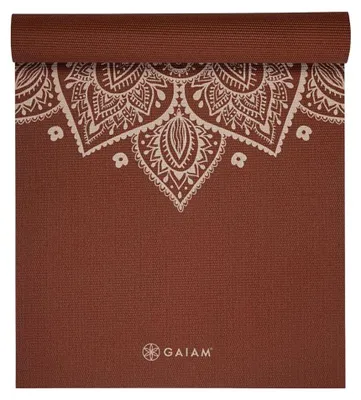 Produktbild von Gaiam - Yogamatte, Zweiseitig, Sonnenuhr Blumen PP8047 (Einheitsgröße) (Rostfarben)