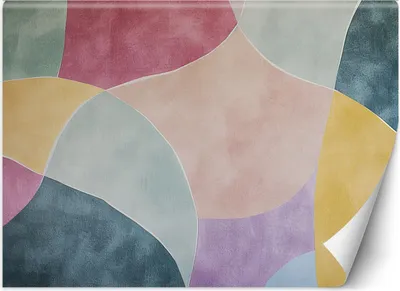 Immagine prodotto di Murale grande forme colorate carta da parati astratta per pareti 250x175 cm colore Viola tema Astratto