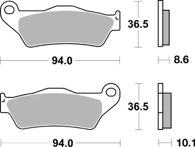 Produktbild von sbs Bremsbeläge Satz Hinten für BMW MOTORCYCLES R 1150 742LS