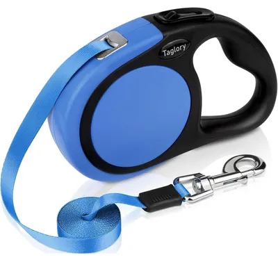 Productafbeelding van Rolhond voor honden tot 45 kg, uittrekbaar, blauw, 5 meter
