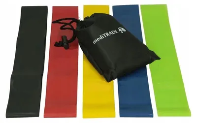 Produktbild von mediTRADE24 Mini Power Band Trainingsbänder Set 5 Latex