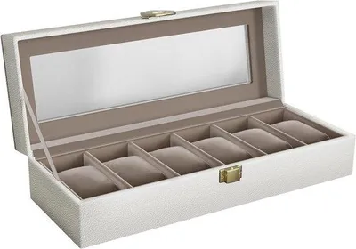 Produktbild von Famanu Uhrenbox - Uhrenkissen, Uhrenetui mit Sichtfenster