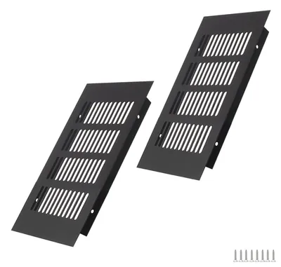 Productafbeelding van Ventilatierooster - Aluminium - 200 x 100 mm - Zwart