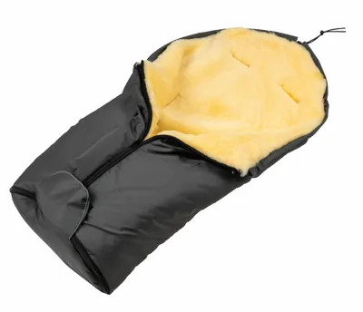 Produktbild von Kinderwagenfußsack echt Lammfell anthrazit
