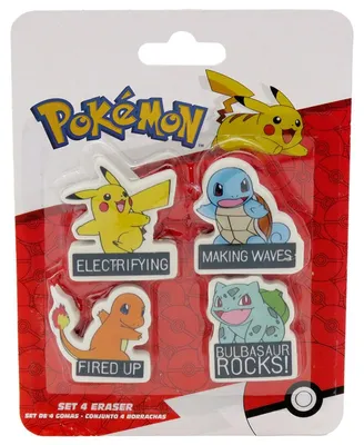 Produktbild von Satz mit 4 Pokémon Pikachu Radiergummis