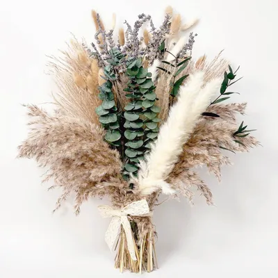 Produktbild von Trockenblumenstrauß Pampasgras Deko 100 Stück ca. 40cm Boho Landhausstil