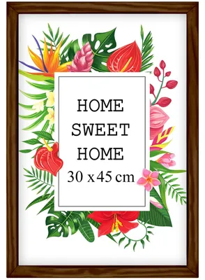 Produktbild von MG Design Braun Bilderrahmen 30 x 45 cm - Aus echtem Holz mit Acrylglas, zum Aufhängen & Aufstellen, für Fotos, Poster & Puzzle