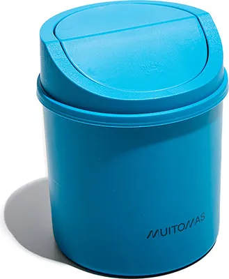 Produktbild von Muitomas DESKBINBL, Rund, Kunststoff, Blau, Manuell, 145 mm, 145 mm