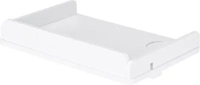 Zdjęcie produktu dla Nocna szafka wisząca - Stolik nocny montowany do łóżka - Praktyczne przechowywanie przy łóżku - Montaż bez wiercenia - 40 x 28 cm - Biały