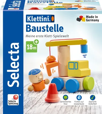 Image de Selecta Kleinkindwelt Klettini® Chantier en bois Jouet à empiler Velcro 8 pièces 62075