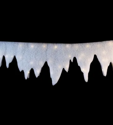 Produktbild von Eiszapfengirlande mit 40 LEDs | 100×30 cm | Weiß | mit Lichteffekt | 68593