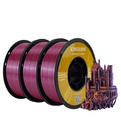 Zdjęcie produktu dla Jedwabny filament PLA, trójkolorowy, zamknięty próżniowo, E-3KG