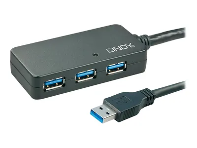 Obrázok produktu pre Lindy 43159, USB 3.2 Gen 1 (3.1 Gen 1) Type-A, USB 3.2 Gen 1 (3.1 Gen 1) Type-A, 5000 Mbit/s, Čierna, Plast, Okrúhly kábel