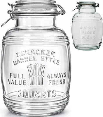 Produktbild von 3 L Einmachglas mit Bügelverschluss – Großes Fassglas, Vorratsglas für Einmachen, Fermentieren & Aufbewahrung