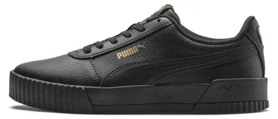 Produktbild von PUMA Damen Carina L Sneakers, Puma Black-Puma Black-Puma Team Gold, 42 EU