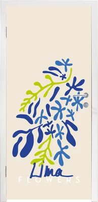 Produktbild von MuchoWow® Türtapete Selbstklebende Türfolie Blume - Blätter - Lima 85x215 cm Türposter Türaufkleber Klebefolie Türklebefolie - Aufkleber für türen - Türplakat - Dekoration
