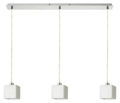 Zdjęcie produktu dla DADOS III 80 lampa wisząca opal szkło/matowy nikiel 230V LED E27 3x11W