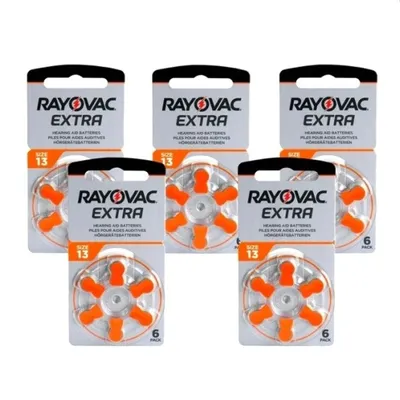 Obrázek produktu pro Baterie do naslouchadel Rayovac Extra PR48, A13,13AU, DA13,13HPX,ZA13,PR13H 30ks