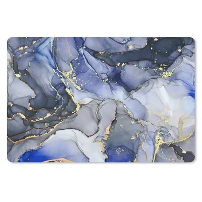 Produktbild von MuchoWow® Mauspad Mousepad Marmor - Gold - Abstrakt - Blau 27x18 cm - Mousepads - Maus Mat - Pad - Mausunterlage - Büroartikel - Desk Matten