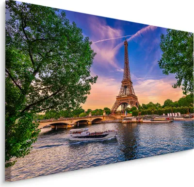 Produktbild von Fabelhafte Canvas LEINWAND BILDER 100x70 cm XXL Kunstdruck Paris Stadt Eiffelturm