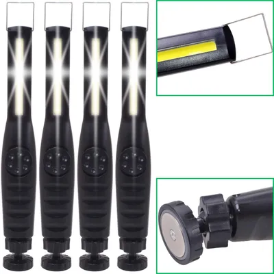Immagine prodotto di 4 lampade da lavoro portatili da 5W con LED COB, magnete e gancio