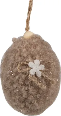 Image de Clayre & Eef Pendentif de Pâques Oeuf 7 cm Marron Synthétique