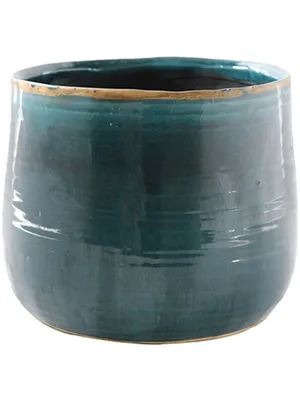 Produktbild von TS Collection Blumentopf Iris - Ø 26 cm, Höhe 21 cm - Turquoise - Keramik