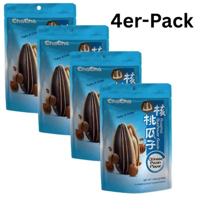 Produktbild von 4er-Pack Chacha Geröstete Sonnenblumenkerne Pecannuss-Geschmack 160g