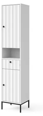 Zdjęcie produktu dla Vicco Szafka łazienkowa Eliza, 40 x 190 cm z 2 drzwiami, Białe pofałdowanie