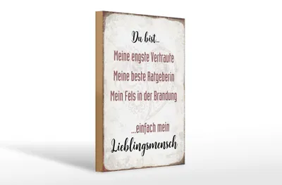Produktbild von Holzschild Spruch 20x30cm du bist einfach Lieblingsmensch
