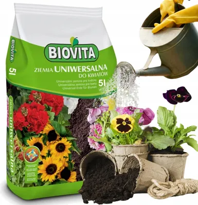 Immagine prodotto di Terriccio universale da giardino 5,5-6,5 pH per fiori 5 litri