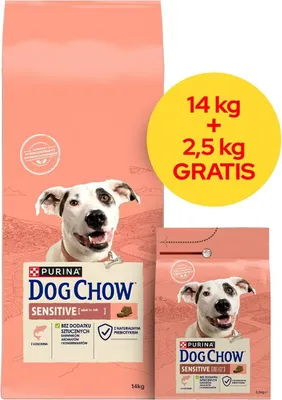 Obrázek produktu pro Purina Dog Chow suché krmivo pro dospělé psy Sensitive s lososem 14 + 2,5 kg
