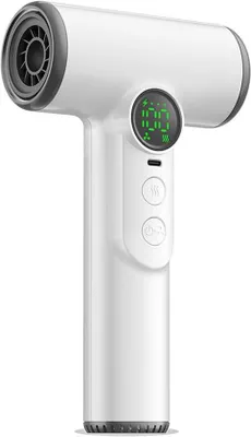 Productafbeelding van Draadloze föhn met USB-oplaadfunctie, draagbaar, met 3 standen, digitaal display en stylingkit, ideaal voor thuis en op school.