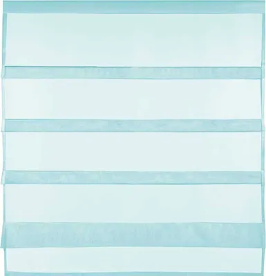 Produktbild von Gardine Raffoptik mit Stangendurchzug, Größe: 100x110cm, Farbe: Türkis