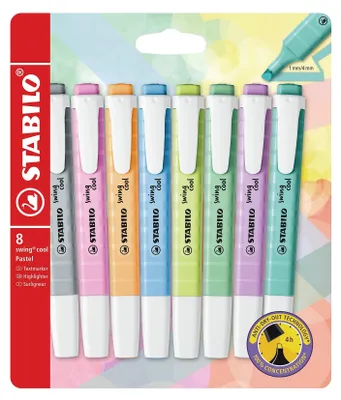Produktbild von STABILO Textmarker -  swing cool Pastel - 8er Pack - 8 Farben