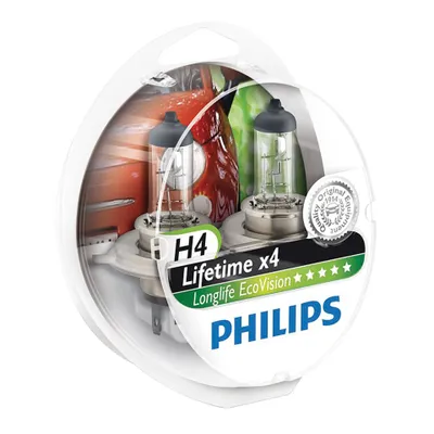Produktbild von H4 PHILIPS Lampen Autolampen 12V 60/55W 12342LLECOS2
